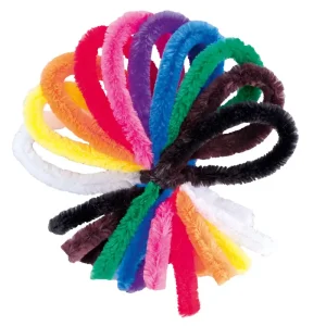 Chenilledraht 50 Stück, 50 cm lang in 10 Farben Geprüft