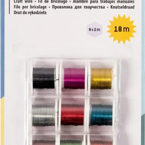 Basteldraht - Set, 9 Spulen à 2 m, farbig sortiert Bestseller