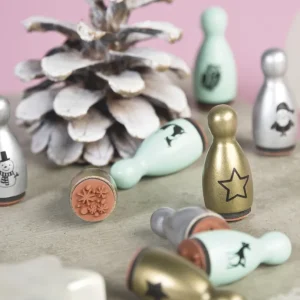 Zertifiziert Stempelfiguren ”Sterne & Kristalle” 3tlg.