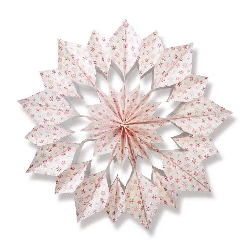 Papiertütenstern ”Kristalle” rot Gleich Bestellen