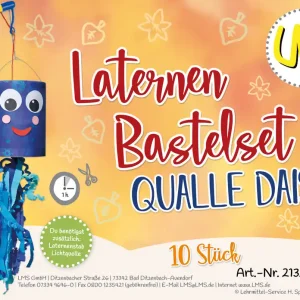Nur Heute Laternen-Bastelset-Käseschachtel Qualle-Daisy, 1 Stück