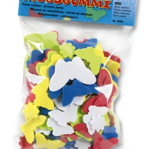 Moosgummi Blumen & Schmetterlinge 200 Teile, sortiert, 2mm Schneller Versand