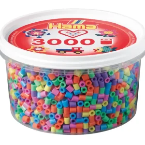 Hama Bügelperlen Midi 3.000 Stück in 6 Farben sortiert, Dose Sale