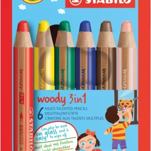 Billig Farbstift-Etui Stabilo Woody 6 Farben