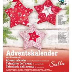 Adventskalender ”Stella” - bedruckt 300g/m² Versand Am Gleichen Tag