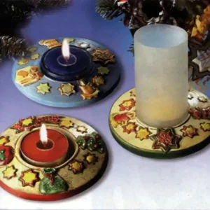 Gießform ”Kerzenhalter Weihnachten” 2 Motive ca. 10 cm Sonderaktion