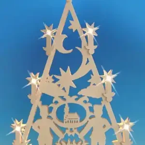 Schwibbogen Bergleute zusammengebaut Preis Gesenkt