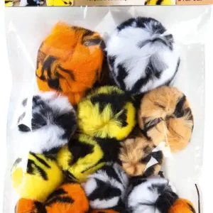 Pompons, 30 Stück Tiermuster Mix, Größen sortiert Kostenfreie Lieferung