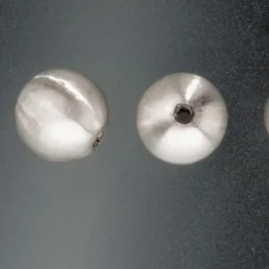 Begrenztes Angebot Metallperlen satiniert, 8mm, 4 Stück