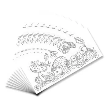 Ausmal-Laternenzuschnitte 115g/m² 22x51 cm ”Igel” 10 Blatt Ab Werk