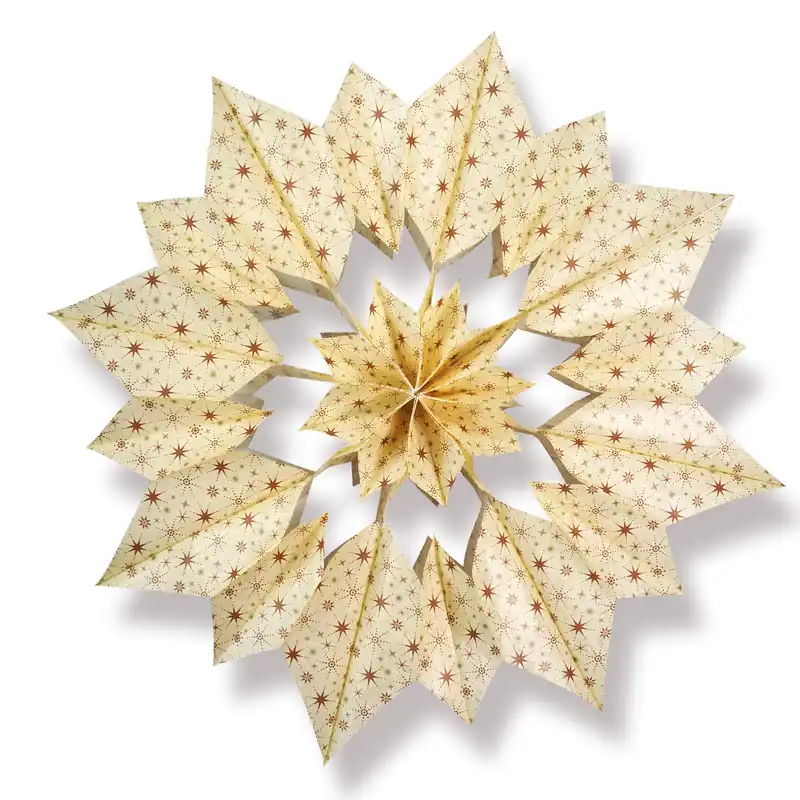 Papiertütenstern ”Elegant” vanille Top-Qualität