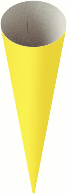 Billig Schultüten-Rohling gelb