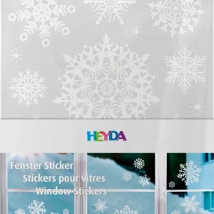 Preis Gesenkt Fenster Sticker Schneeflocken weiß 48 Stück in versch. Größen