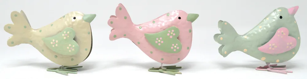 Super-Preis Vogel stehend aus Metall 9,5 x 10cm