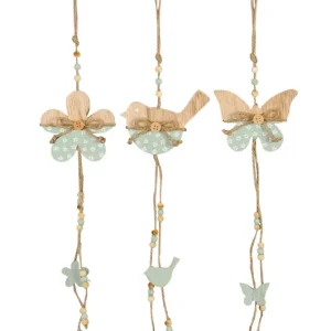 Vogel/Schmetterling/Blüte zum Hängen weiß/blau Heute Kaufen