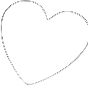 Metall-Herz 20 cm silber Beliebt