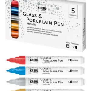 PorcelainPen Stifte-Set 5 Stifte metallic Gratis Versand