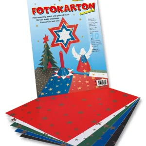 Sternchen-Fotokarton 35x50 cm 10 Blatt Gratis Versand
