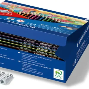 Noris Colour Class-Pack mit 144 Farbstiften & 3 Spitzer Top-Seller