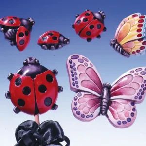 Garantierte Lieferung Gießform ”Marienkäfer/Schmetterling 6 Motive, ca. 11 cm