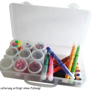 Sortierbox 1 Fach mit 9 runde Dosen, 1 großes Fach Super-Preis