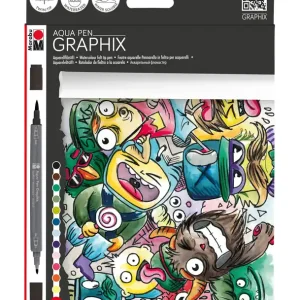 Bestpreis AquaPen Graphix - Aquarellfilzstift Mega Mash mit 12 Stiften