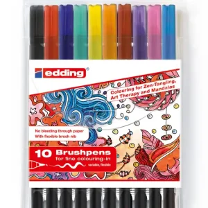 Saisonangebot Pinselstifte Brushpen 10 Stück für Zencolor, Mandalas u. Lettering