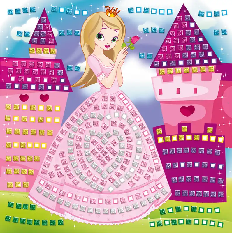 Neue Ware Moosgummi-Mosaik-Glitter Prinzessin