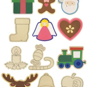 Holzanhänger ”Santa & Co” 12-teilig Wochenendangebot