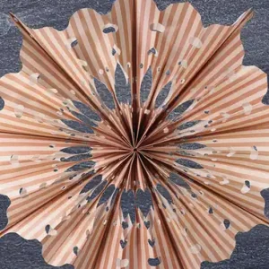 Nur Für Kurze Zeit Butterbrottüten-Sterne Bastelset 24 St. 10x22cm, Streifen terrakotta