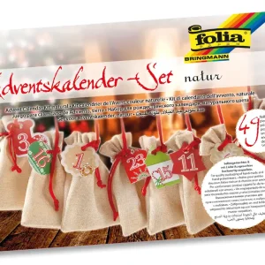 Adventskalender-Set, ”Beutel” natur in Jute Optik Ab Werk