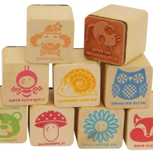 Holzstempel ”Belobigung” 9tlg. Billig