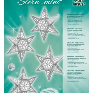 Silhouetten-Stern Mini silber für 4 Sterne Ø 16 cm Kracherpreis