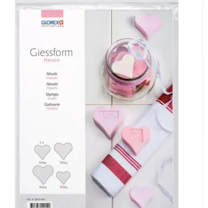 Sichere Zahlung Seifengießformen Herzen 4 Stk. 50-65 mm