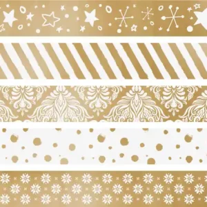 Geprüft Deko Tape Mini gold 5x3m inkl. Abroller