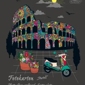 Preisknaller Fotokarton-Block,Pastell,300g/m²,A4 10 Blatt, sortiert in 10 Farben