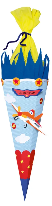 Schnäppchen Schultüten Bastelset ”Flugzeug”