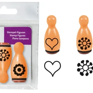 Ab Werk Stempel-Figuren 3er Set Blumen & Herz