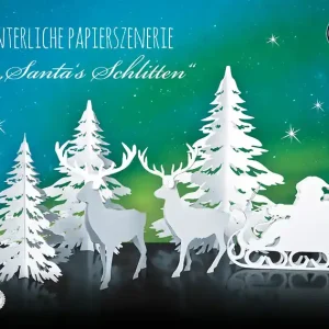 Bestseller Winterliche Papierszenerie ”Santa´s Schlitten”