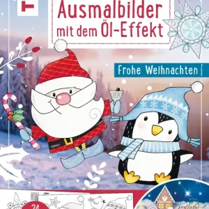 Ausmalbilder mit dem Öl-Effekt ”Frohe Weihnachten” Begrenztes Angebot