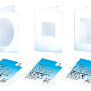 Passepartoutkarten oval 10 Stck. DIN A 6, mit Kuverts Im Trend