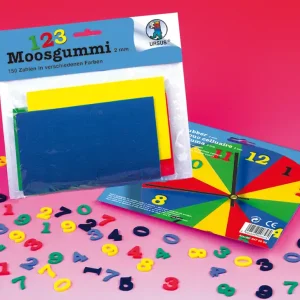 Jetzt Zugreifen Moosgummi - Zahlen, 150 Stück, 2 mm, sortiert