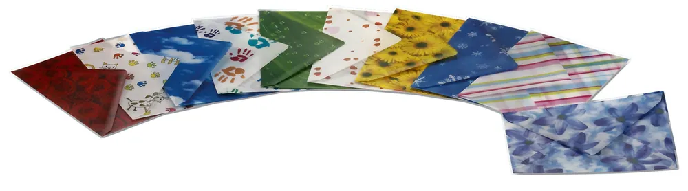Bestpreis Transparentpapier Kuverts Ganzjahr 11 x 15,5 cm, 50 Stück sortiert