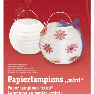 Papierlampions mini, weiß, 6 Stk. Ø 10cm Heute Kaufen
