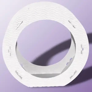 Laternenbausatz, weiß , rund, 21cm hoch, 10Stück, 3D-Wellpappe Highlight