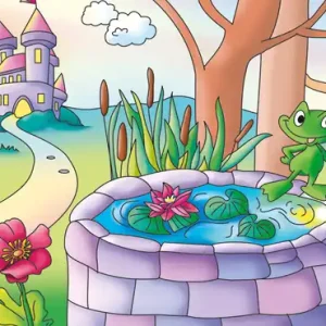 Aktuell Laternenzuschnitt Motiv: Froschkönig, 115g/m², 20x50cm, 1 Bogen