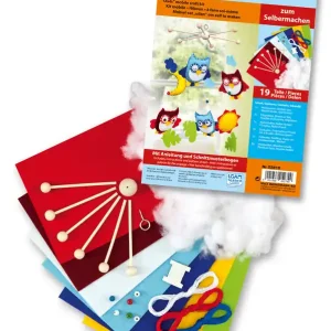 Mobile Bastelset Eulen 19 Teile Handgefertigt