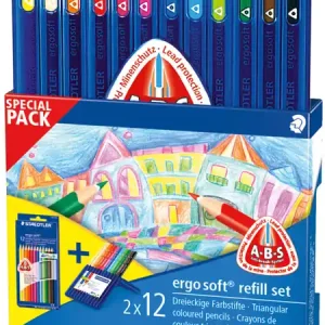 Wochenendangebot Staedtler Ergo Soft Farbstiftetui 2 x 12 Farben