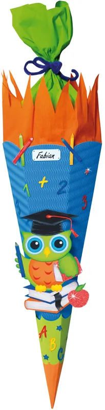 3D-Schultüten-Bastelset ”Eule 2” Kostenloser Rückversand