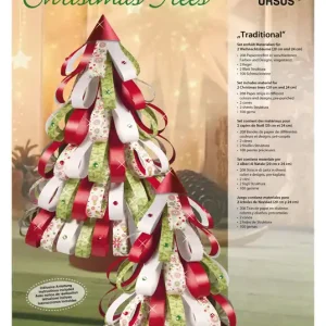 Paper Christmas trees, Material für 2 Bäume (20+24cm) Sofort Bestellen